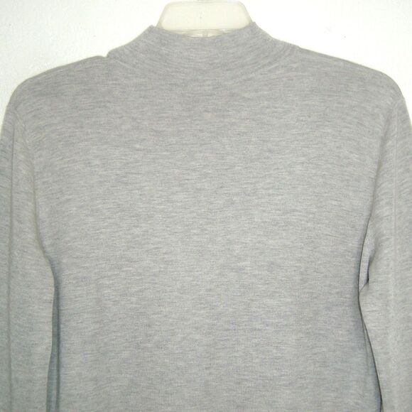 A-K-R-I-S- Womens Cashmere Silk Blend Mock Neck Sweater w/Sheer Stripe L/XL - Picture 10 of 11
